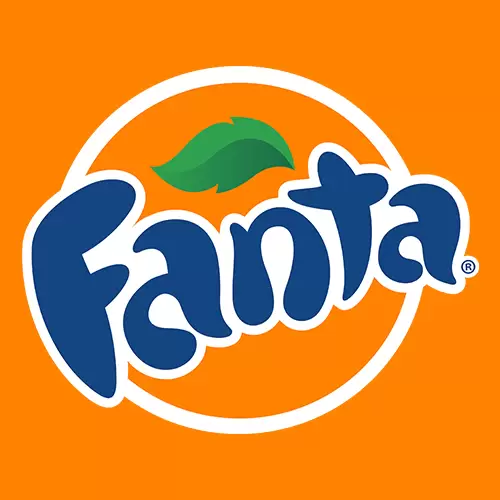 Fanta use a decorative font in their logo design