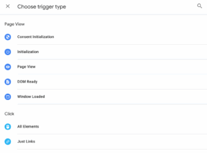 Choose Trigger Type