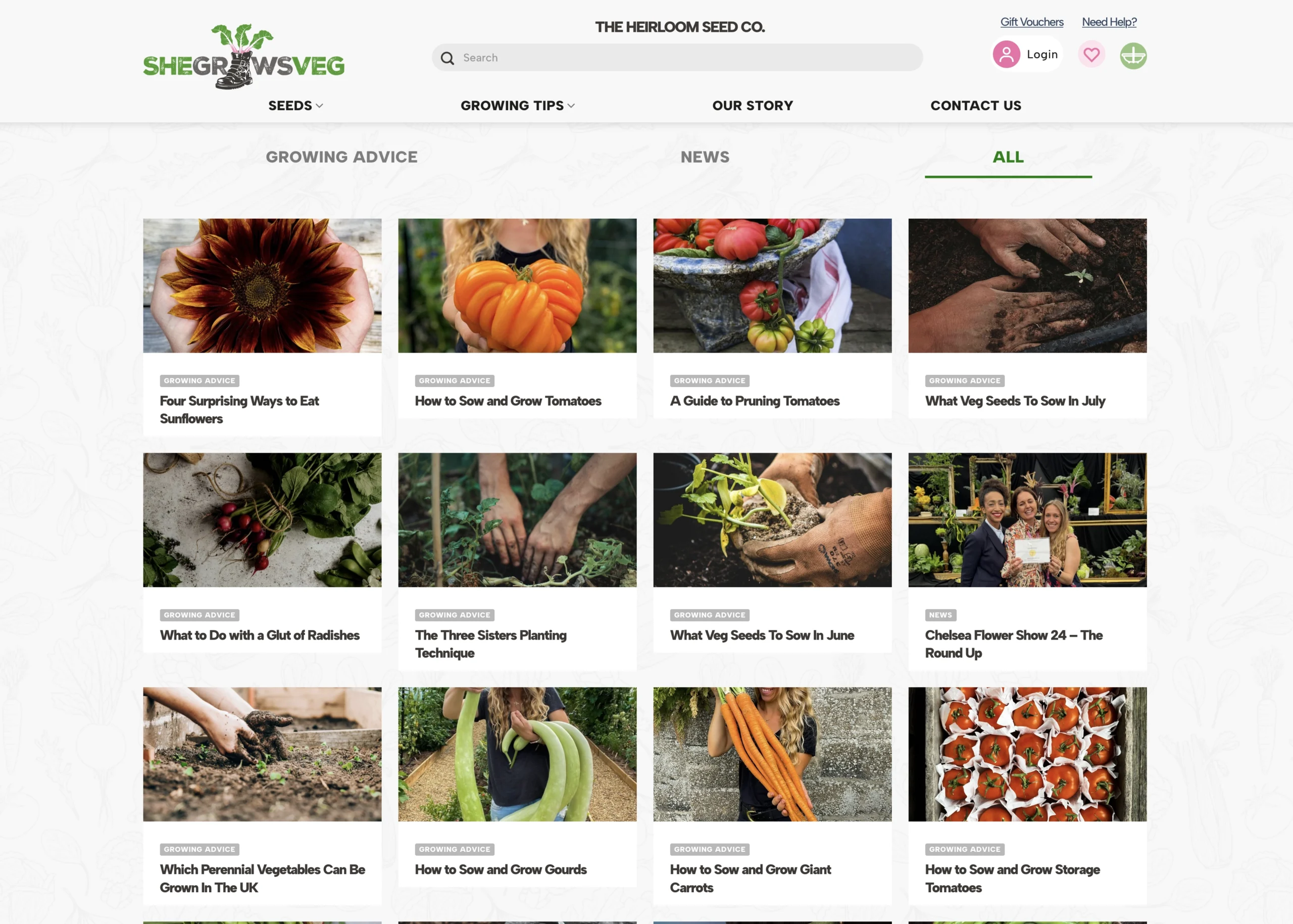 Content Library Created for She Grows Veg