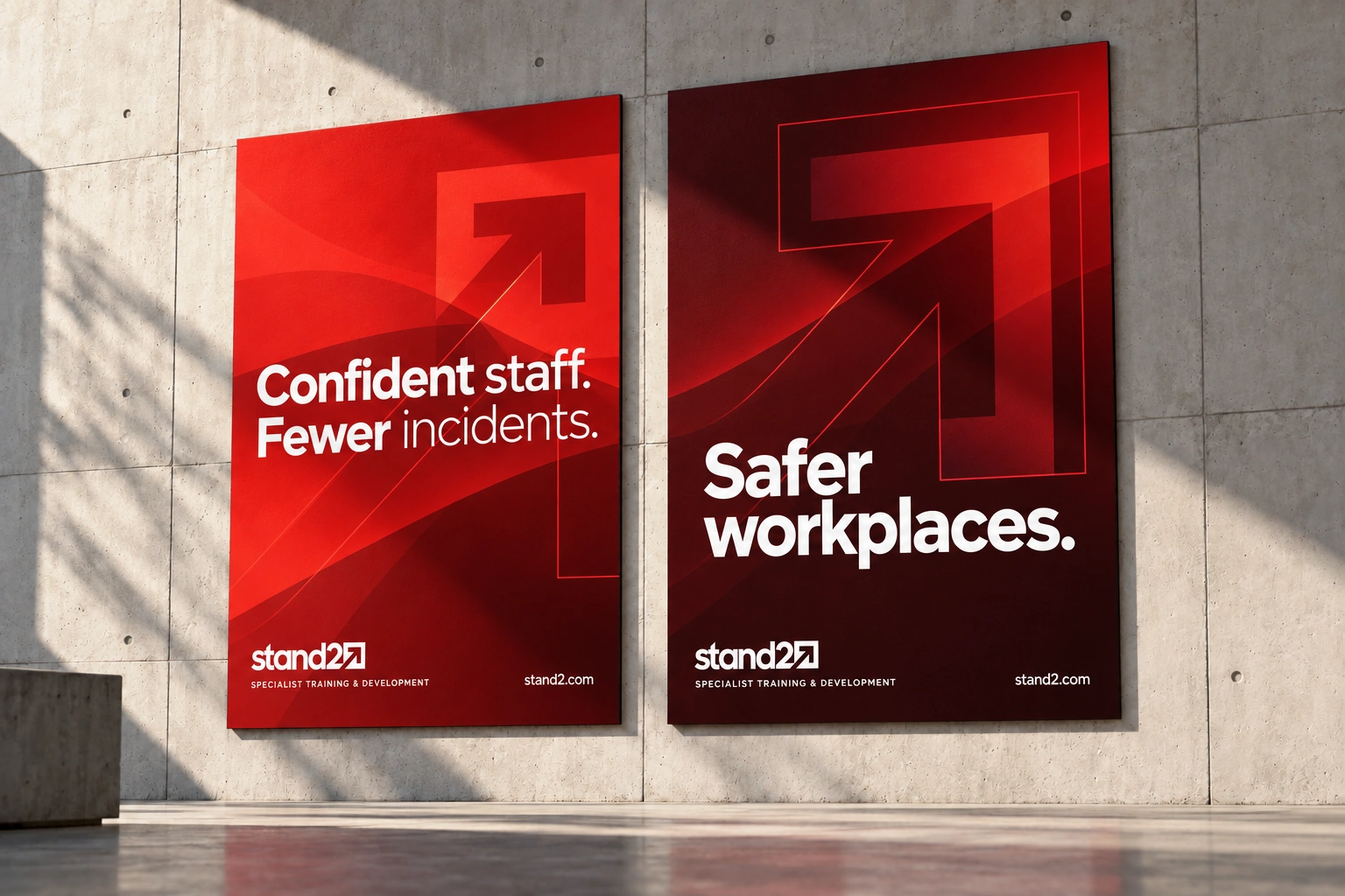 Stand2 hero-inspired architectural poster campaign concept