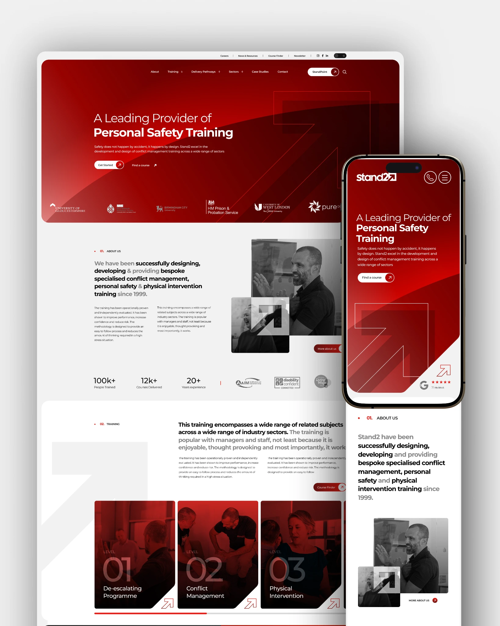 Stand2’s responsive website design